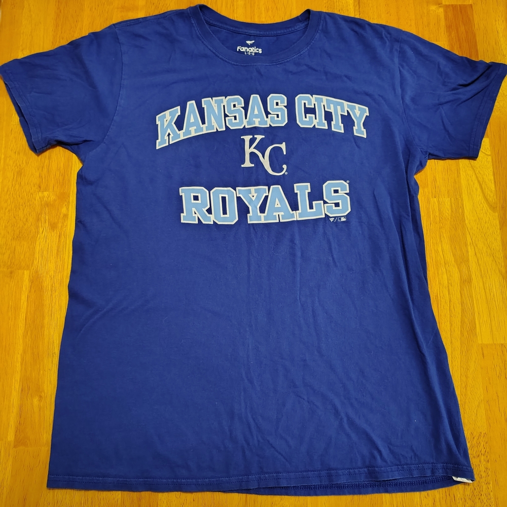 Fanatics KC Royals T-Shirt Mens L Blue MLB Graphic